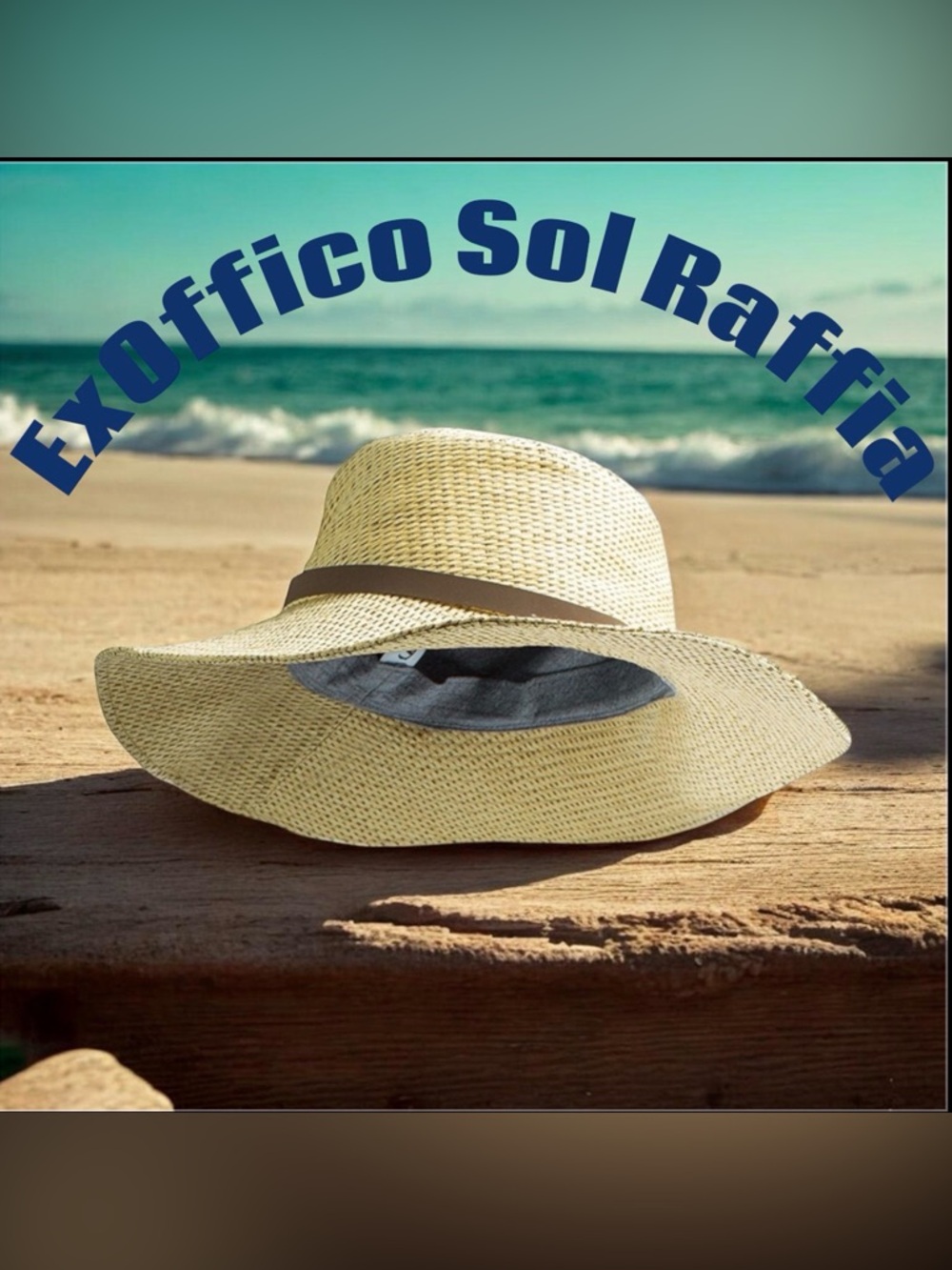 ExOffico Sol Raffia Men’s/Unisex Sun Hat Size Lg/XLG NWT